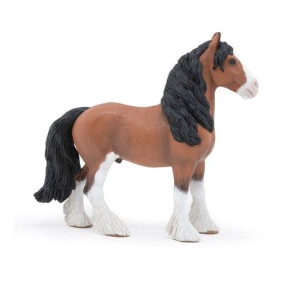 PAPO Horses and Ponies Clydesdale - Figura giocattolo a forma di cavallo, dai 3 anni in su, multicolore (51571)