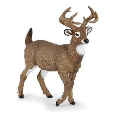 PAPO Wild Animal Kingdom White-Tailed Deer Toy Figure, 3 Years or Above, Brown (53021)