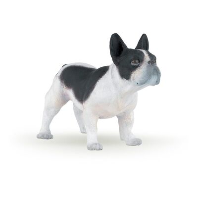 PAPO Dog and Cat Companions Figura giocattolo bulldog francese bianco e nero, 3 anni o più, nero/bianco (54006)