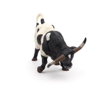 PAPO Farmyard Friends Texan Bull Toy Figure, 3 ans ou plus, Noir/Blanc (54007) 3