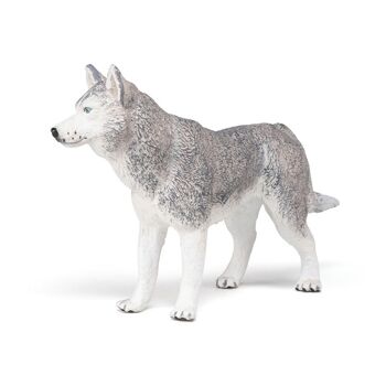 PAPO Dog and Cat Companions Siberian Husky Toy Figure, Three Years or Above, Gris/Blanc (54035) 5