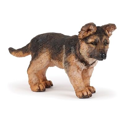 PAPO Dog and Cat Companions Figura de juguete de cachorro de pastor alemán, 3 años o más, marrón (54039)