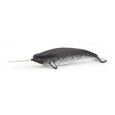 PAPO Marine Life Narwhal Toy Figure, trois ans ou plus, gris (56016)