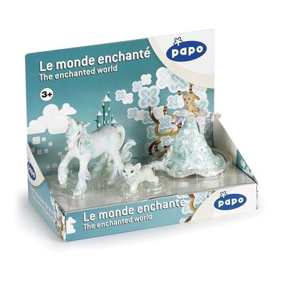PAPO The Enchanted World Ice Queen Display Box, 3 años o más, blanco/azul (80506)