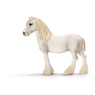 SCHLEICH Farm World Shire Mare Figura de juguete, blanco, de 3 a 8 años (13735)