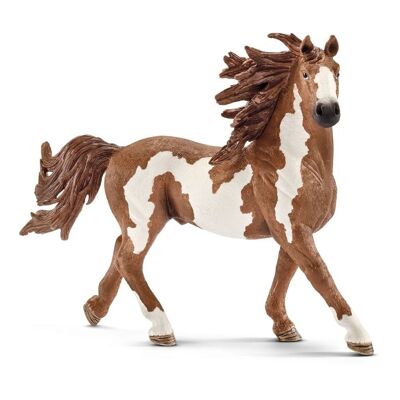SCHLEICH Farm World Pinto Stallion Figura de juguete, marrón/blanco, de 3 a 8 años (13794)