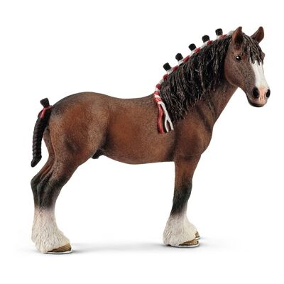 SCHLEICH Farm World Clydesdale Wallach Spielzeugfigur, braun, 3 bis 8 Jahre (13808)