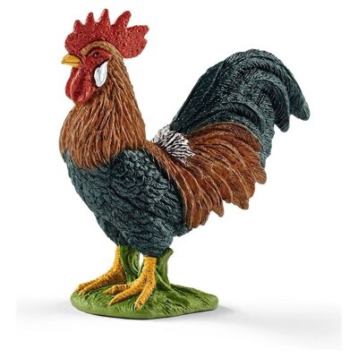 SCHLEICH Farm World Rooster Toy Figure, Multi-colour, 3 to 8 Years (13825)