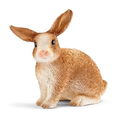 SCHLEICH Farm World Rabbit Figura de juguete, marrón/blanco, de 3 a 8 años (13827)