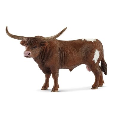 SCHLEICH Farm World Texas Longhorn Bull Figura Giocattolo, Marrone/Bianco, da 3 a 8 Anni (13866)