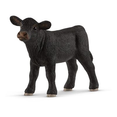 SCHLEICH Farm World Black Angus Calf Figura giocattolo, nero, da 3 a 8 anni (13880)