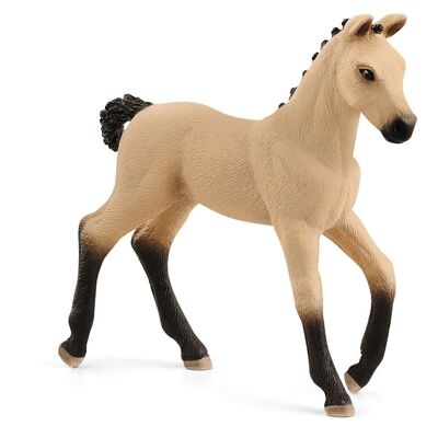 Schleich Horse Club Hannoverian Foal Red Dun Figura de juguete, 5 a 12 años, blanco/negro (13929)