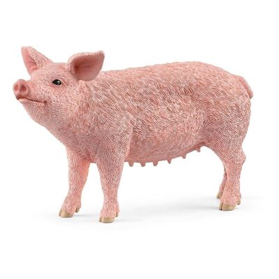SCHLEICH Farm World Cerdo Figura de Juguete, 3 a 8 años, Rosa (13933)