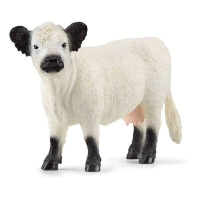 SCHLEICH Farm World Galloway Vaca Figura de juguete, 3 a 8 años, Blanco/Negro (13960)