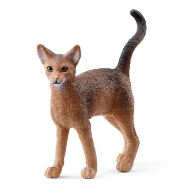 SCHLEICH Farm World Figura de juguete de gato abisinio, de 3 a 8 años, marrón (13964)
