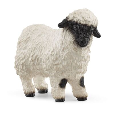 SCHLEICH Farm World Valais Pecora dal naso nero Figura giocattolo, da 3 a 8 anni, bianco/nero (13965)