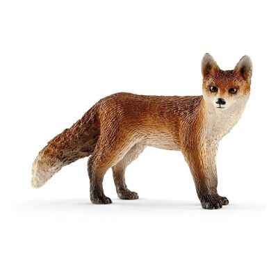 SCHLEICH Wild Life Fox Figura de juguete, rojo/blanco, de 3 a 8 años (14782)