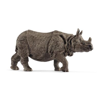 SCHLEICH Wild Life Figura de juguete de rinoceronte indio, de 3 a 8 años (14816)