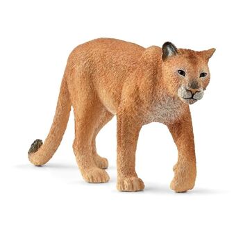 SCHLEICH Wild Life Cougar Puma Toy Figure, 3 à 8 ans, beige (14853)