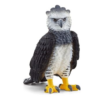 SCHLEICH Wild Life Harpy Eagle Toy Figure, 3 à 8 ans, Gris/Blanc (14862)