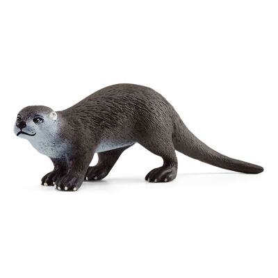 SCHLEICH Wild Life Otter Figura giocattolo, da 3 a 8 anni, grigio (14865)