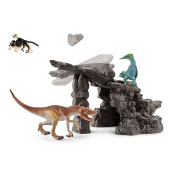 SCHLEICH Dinosaures Dino Set avec Cave Toy Playset, Cinq à Douze Ans, Multicolore (41461) 3