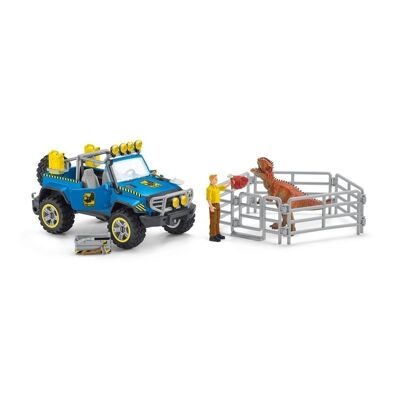 SCHLEICH Dinosaurs Geländewagen mit Dino Outpost Spielzeug Spielset, 4 bis 10 Jahre, Mehrfarbig (41464)