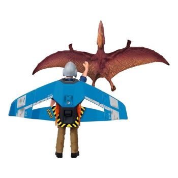 SCHLEICH Dinosaur Jetpack Chase Toy Figure Set, Unisexe, 4 à 10 Ans, Multicolore (41467) 3