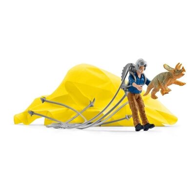 SCHLEICH Dinosaurs Parachute Rescue Toy Playset, 4 bis 12 Jahre, Mehrfarbig (41471)