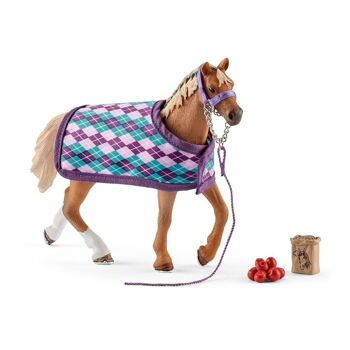 SCHLEICH Horse Club Cheval pur-sang anglais Figurine avec couverture (42360) 2