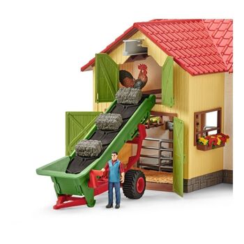 SCHLEICH Farm World Convoyeur à foin avec Farmer Toy Playset, Multicolore, 3 à 8 ans (42377) 2