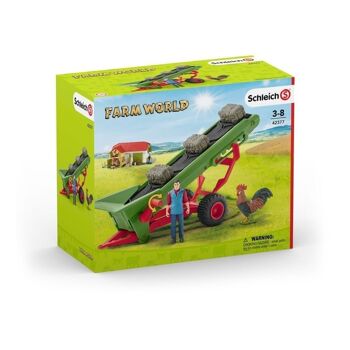 SCHLEICH Farm World Convoyeur à foin avec Farmer Toy Playset, Multicolore, 3 à 8 ans (42377) 4