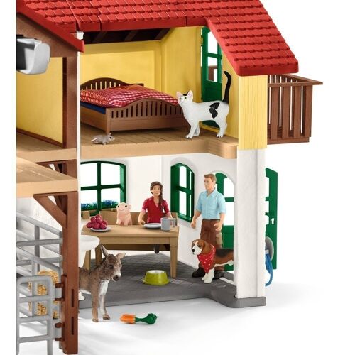 SCHLEICH Farm World Large Farm House Toy Playset, 3 to 8 Years, Multi-colour (42407)