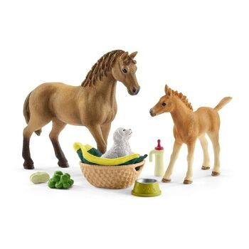 SCHLEICH Horse Club Sarah's Baby Animal Care Set de jeu 5 à 12 ans Multicolore (42432) 4