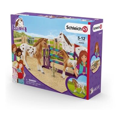 SCHLEICH Horse Club Lisa's Tournament Training Toy Playset, 5 a 12 años, Multicolor (42433)