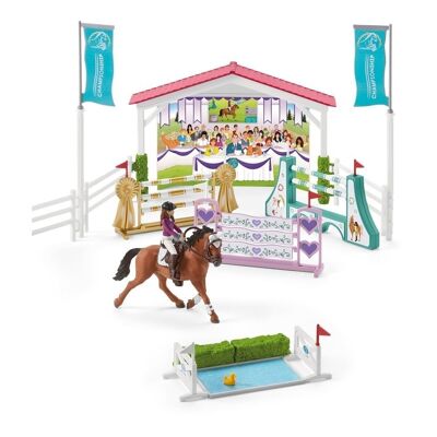 SCHLEICH Horse Club Friendship Horse Tournament Toy Playset, Unisex, 5 a 12 años, Multicolor (42440)