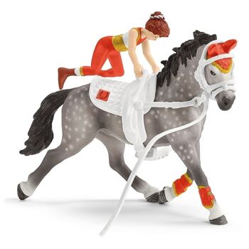 SCHLEICH Horse Club Mia's Vaulting Riding Set Toy Playset, 5 à 12 ans, Multicolore (42443) 3
