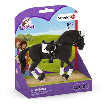 SCHLEICH Horse Club Frisian Stallion Tournoi d'équitation Figurine, Noir, 5 à 12 ans (42457) 2