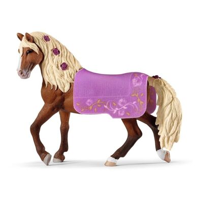 SCHLEICH Horse Club Paso Fino Stallion Horse Show Toy Figure, Marrone, Da 5 a 12 Anni (42468)