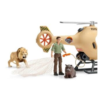 SCHLEICH Wild Life Hélicoptère de sauvetage d'animaux avec figurines et accessoires (42476) 3