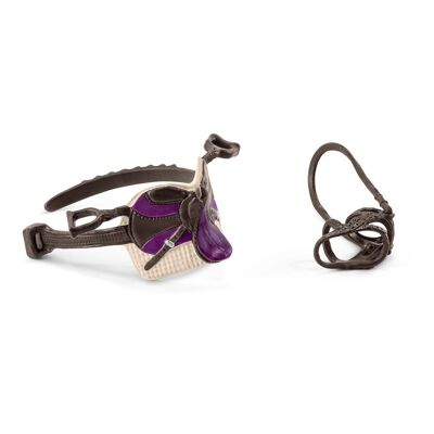 SCHLEICH Horse Club Saddle & Bridle para Lisa & Storm Toy Figure Set de accesorios, multicolor, de 5 a 12 años (42491)
