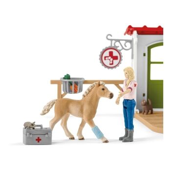 SCHLEICH Farm World Veterinarian Practice with Pets Toy Playset, 3 à 8 ans, Multicolore (42502) 2