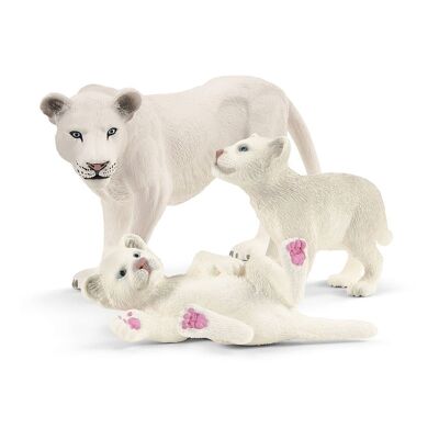 SCHLEICH Wild Life Lion Mother with Cubs Figuras de juguete, 3 a 8 años (42505)