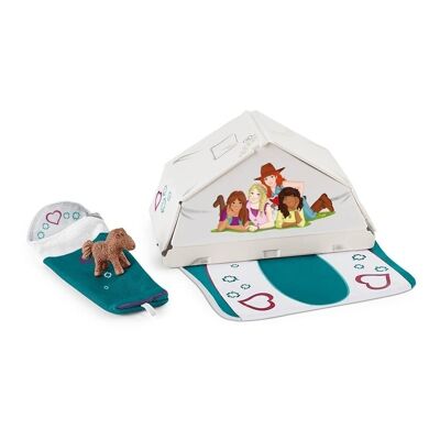 SCHLEICH Horse Club Accessoires Ensemble de Jeu de Camping, Unisexe, 5 à 12 Ans, Multicolore (42537)