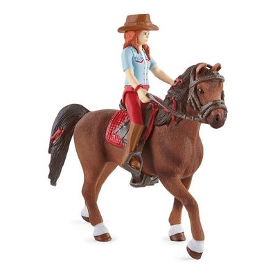 SCHLEICH Horse Club Hannah & Cayenne Toy Figure Set, Unisex, 5 a 12 años, Multicolor (42539)