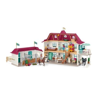 SCHLEICH Horse Club Lakeside Country House and Stable Toy Playset, Unisex, 5 a 12 años, Multicolor (42551)