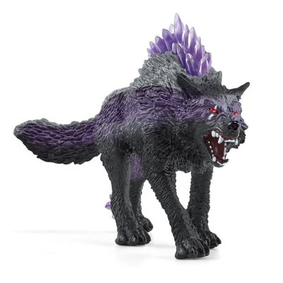 SCHLEICH Eldrador Creatures Shadow Wolf Figura de juguete, 7 a 12 años, gris/morado (42554)