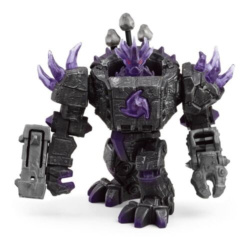 SCHLEICH Eldrador Creatures Shadow Master Robot with Mini Creature Toy Figure, 7 to 12 Years, Black/Purple (42557)