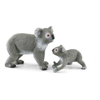SCHLEICH Wild Life Koala Ensemble de figurines mère et bébé, 3 à 8 ans, Gris (42566) 2