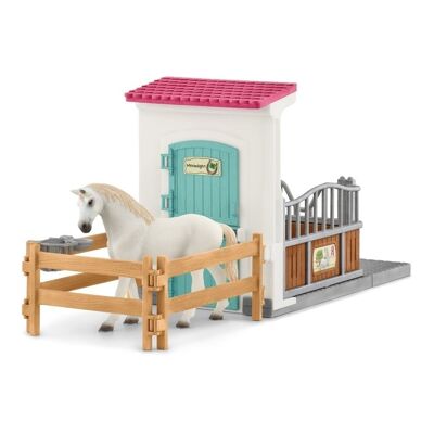 SCHLEICH Horse Club Horse Stall Extension Toy Playset, 5 a 12 años, Multicolor (42569)